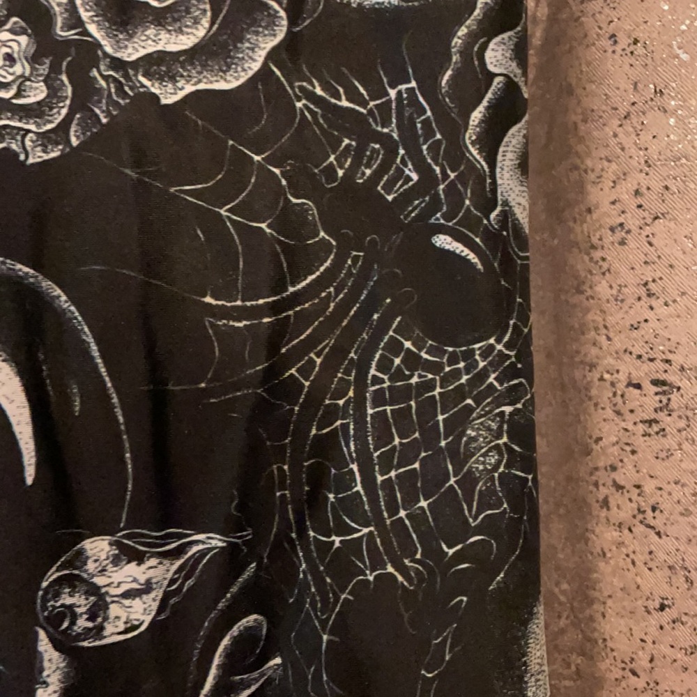 BlackMilk sketches of a mad man leggings XS goth - Picture 4 of 6